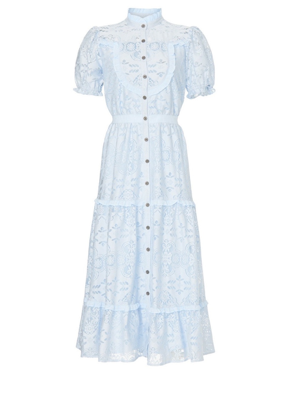 Pamela Love Pale Blue Eyelet Maxi Dress